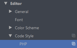 Settings for the IDE and for a project in PhpStorm 2017.3