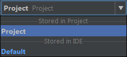 Selecting the "Project" profile in PhpStorm 2017.3
